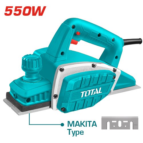 Cepillo Eléctrico para Madera Total 550 W 82 mm TL5508216