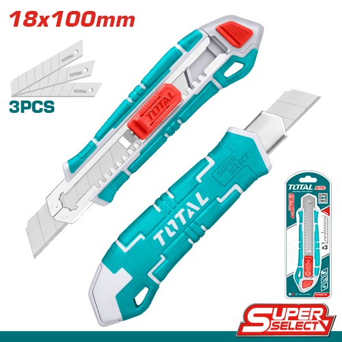Cutter Total 18 mm con 3 Hojas de Repuesto THT522136