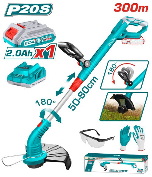 Bordeadora a Batería Total 20 V 30 cm con Batería y Cargador TGTLI20301