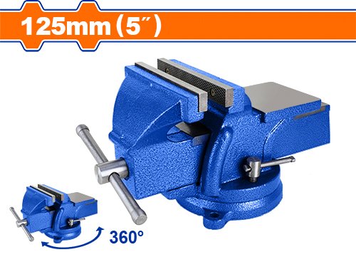 Morsa de Banco Giratoria Wadfow 125 mm con Yunque WBV1A05