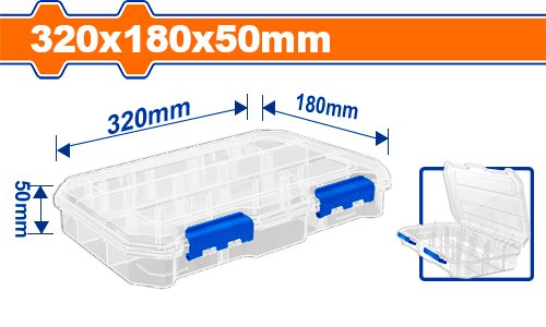 Caja Organizadora Transparente Wadfow 32 × 18 × 5 cm 13 Divisiones WTB8342
