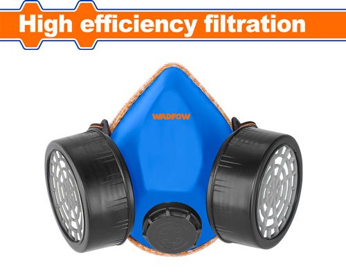 Respirador de Media Cara con 2 Cartuchos Wadfow WRJ2502
