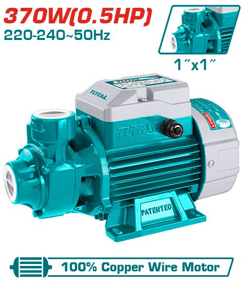 Bomba de Agua Periférica Total 0,5 HP 370 W TWP13706