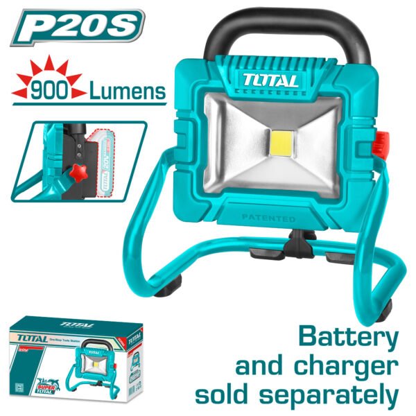Reflector LED Portátil a Batería Total 20 V 1800 lm (sin Batería) TWLI2025