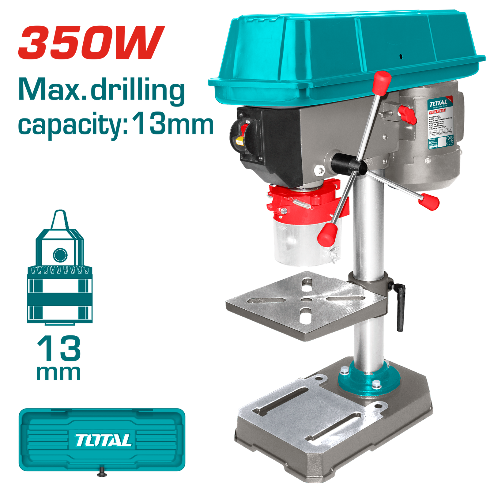 Taladro de Banco Total 350 W 13 mm TDP133501 Taladro de Banco Total 350 W 13 mm TDP133501