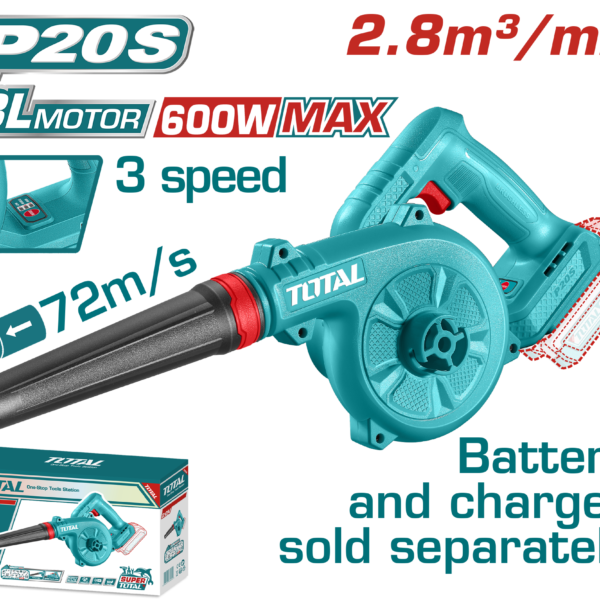 Soplador a Batería Total 20 V sin Escobillas (sin Batería) TABLI2068