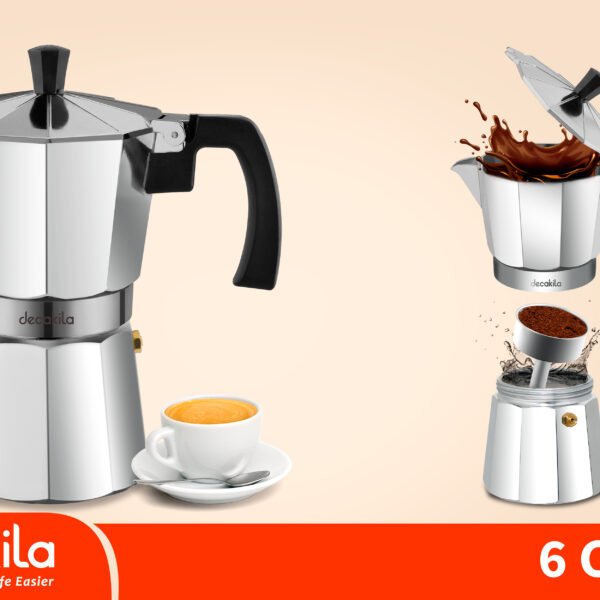 Cafetera Italiana Decakila 300 ml 6 Tazas KMCF023M