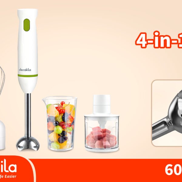 Mixer de Mano Decakila 500-600 W con Picador y Batidor KEJB038W