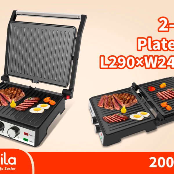 Grill Sandwichera Decakila 2000 W para 4 Rebanadas KEEC079M