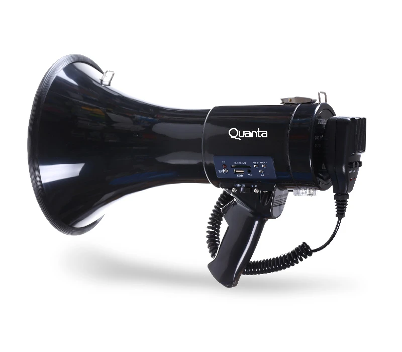Megáfono Recargable 250W con Grabador de Voz QTMER250 Quanta Megáfono Recargable 250W con Grabador de Voz QTMER250 Quanta